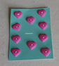 PINK PLASTIC HEART BUTTONS - Image 1