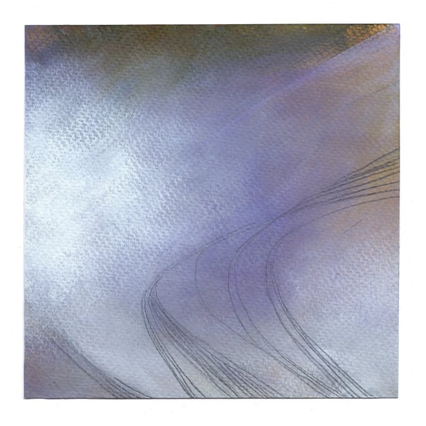 White mist, purple beach. Yorkshire abstract geology landscape . PAINTING A DAY