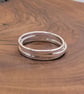 Hammered Sterling Silver Stacking Ring: Skinny Midi Ring - Image 10