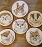 Woodland Animal Wood Slice Decoration - Hand-Burned Pyrography Wildlife Gift
