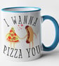 I Wanna Pizza You Mug Valentines Anniversary Cute Novelty Gift Food Pun - Image 4