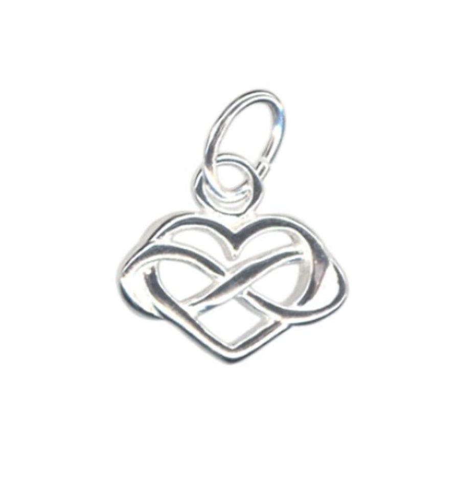 Sterling Silver Infinity Heart Charm