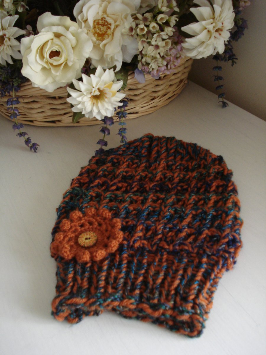 Woolly Hat, Ladies Hat, Chunky Knit, Knitted Hat