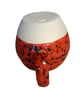 Ceramic wheel thrown Red and black Speckled Round Huggable mug . - Image 5