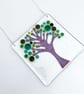 Fused Glass Green Tree Hanging - Handmade Glass Suncatcher - Image 4