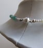 Green and white gemstone necklace featuring Aventurine and Green Jade - Image 4