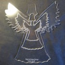 Angel template, stencil for christmas cards decorations crafts 3 sizes in 1 .