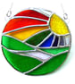 New Day Stained Glass Suncatcher Handmade Rainbow Ring 060