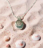 Ocean Silver Sea Glass Sand Dollar Charm  - Image 2