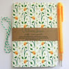 Springtime- British wild flowers- hand bound recycled notebook