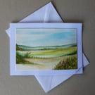 original art hand painted watercolour landscape greetings card ( ref FA 509 K1 )