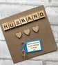Personalised Handmade  Male Happy Birthday Card with scrabble tiles