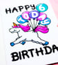 6th Birthday Card, Unicorn Birthday Card, Girls Sixth Birthday Card, Niece - Image 6