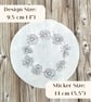 Daisy chain pattern. Stick and stitch design. - Image 3