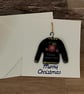 Handmade Detachable Keepsake, Fused Glass Festive Christmas Jumper Card