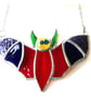 Bat Suncatcher Stained Glass Halloween decoration Handmade Rainbow - Image 3