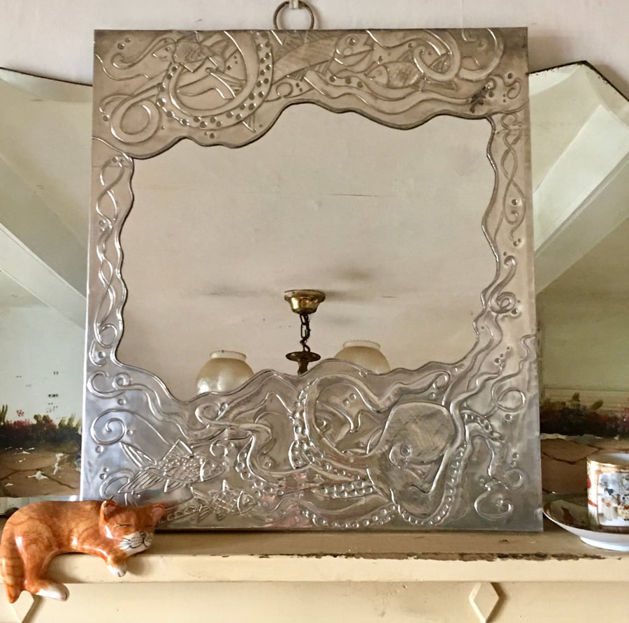 Octopus bathroom mirror.