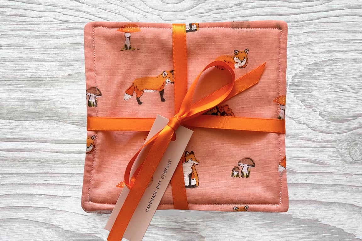 Reusable Baby Wipes, Face Cloths, Washable Wipes, Eco Friendly, Foxes-BD133