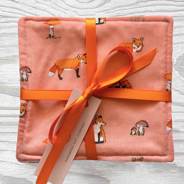 Reusable Baby Wipes, Face Cloths, Washable Wipes, Eco Friendly, Foxes-BD133