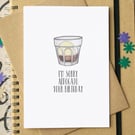 Funny Coffee Belated Birthday Card