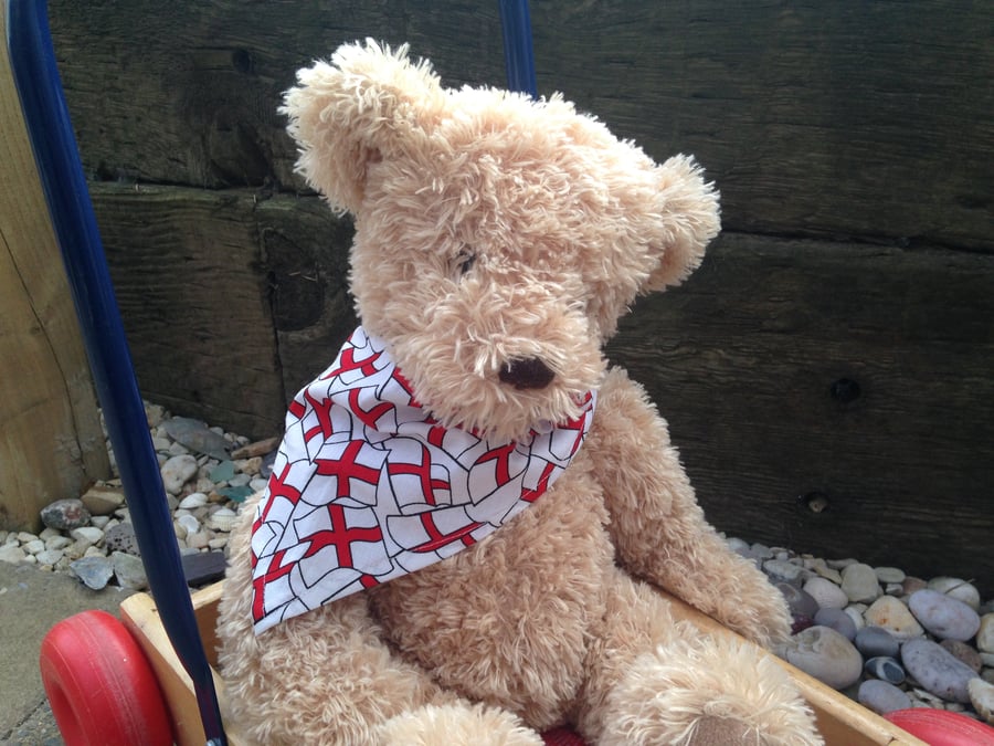 Pet Bandana, For small dogs, cats.Traditional Tie. England flag.