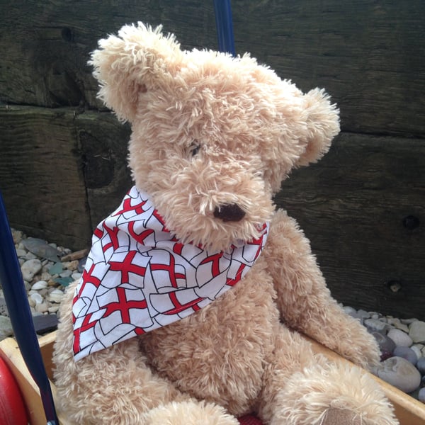 Pet Bandana, For small dogs, cats.Traditional Tie. England flag.