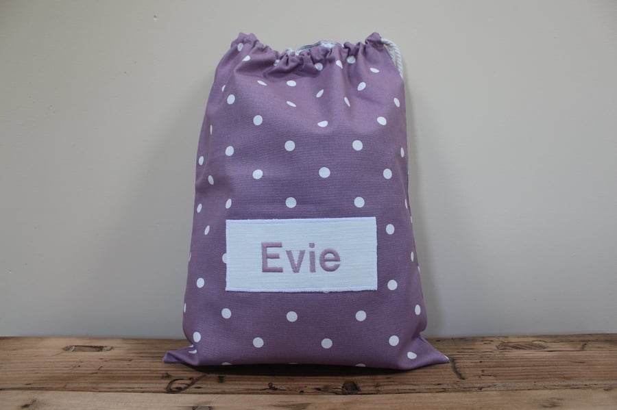 Image of Purple Spot & Lilac Floral Kit Bag