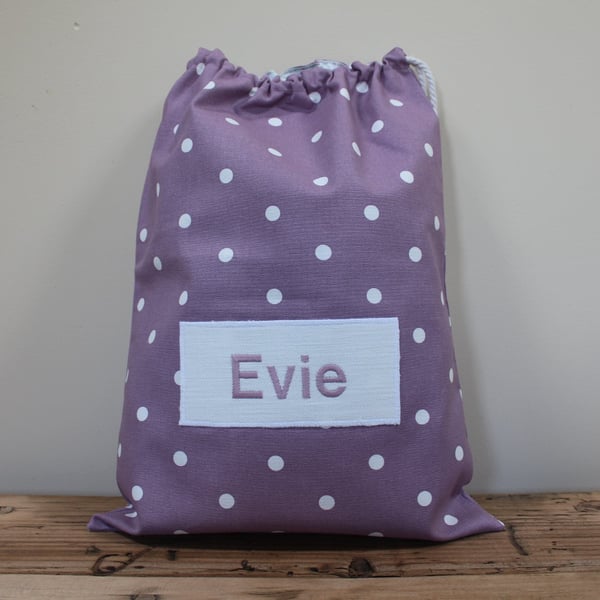 Purple Spot & Lilac Floral Kit Bag