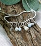 Sterling Silver Rain Cloud Necklace with Blue Gemstone Raindrops