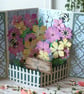 Handmade Pop Up Gatefold Flowers and Bees card
