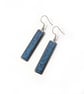 Blue dangle earrings, lightweight colourful minimalist earrings - Image 4