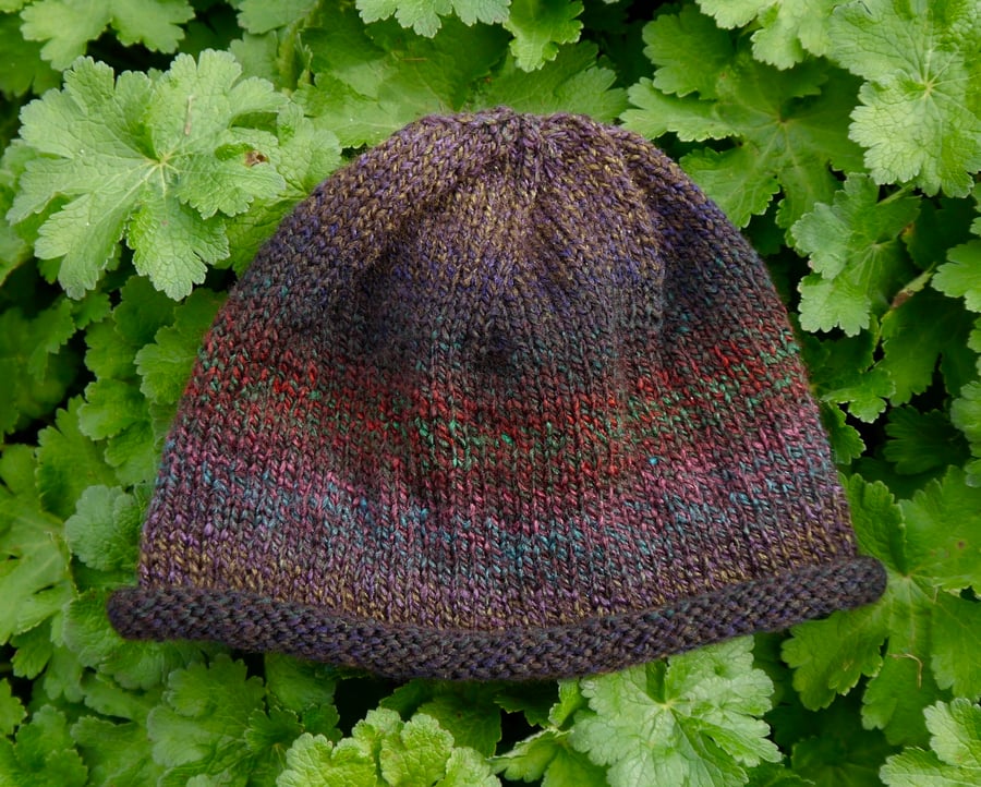 SALE - Brown Marble Beanie Hat, Three Sizes Available