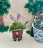 Handmade Knitted Bunny Rabbit Ornament - Chester Chestnut Woodland Rabbit Gift - Image 4