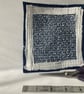 Denim and sashiko stitched patch. 