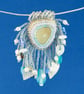 White, Blue and Silver Pendant - Image 1
