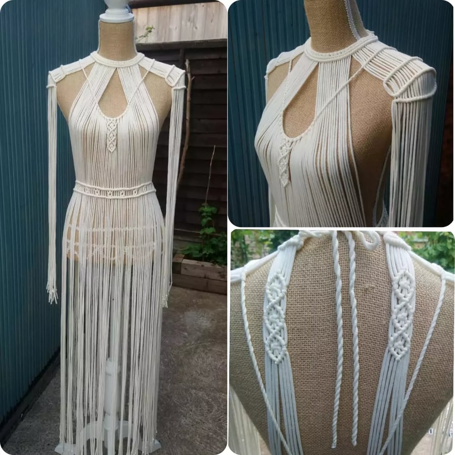 Handmade macrame dress