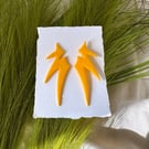 Yellow jagged Edgy Statement Earrings