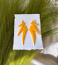 Yellow jagged Edgy Statement Earrings