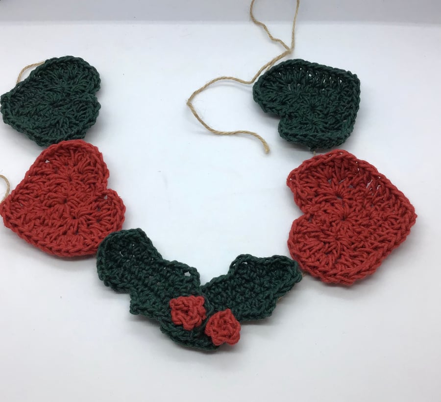 Crochet Christmas  Bunting 