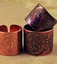 Etched Copper moongazing Hare Ring - Adjustable size - Image 1