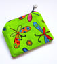 Bright Dragonfly Zip Pouch - Small Zipper Bag for Everyday Essentials