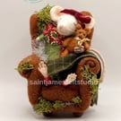 Needle felted mouse in armchair