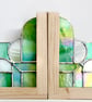 Bookends Art Deco Style Stained Glass  - Image 5