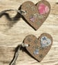 Set of 6 Cork Heart Gift Tags  – Mini Heart Cork Gift Tags - Image 3