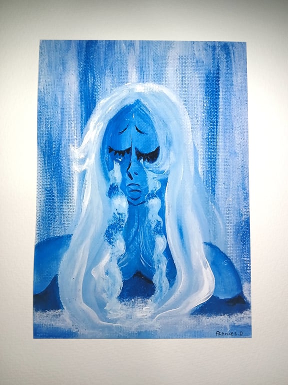 Steven Universe Blue Diamond canvas paint print A5