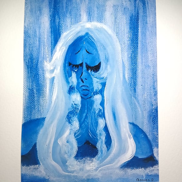 Steven Universe Blue Diamond canvas paint print A5
