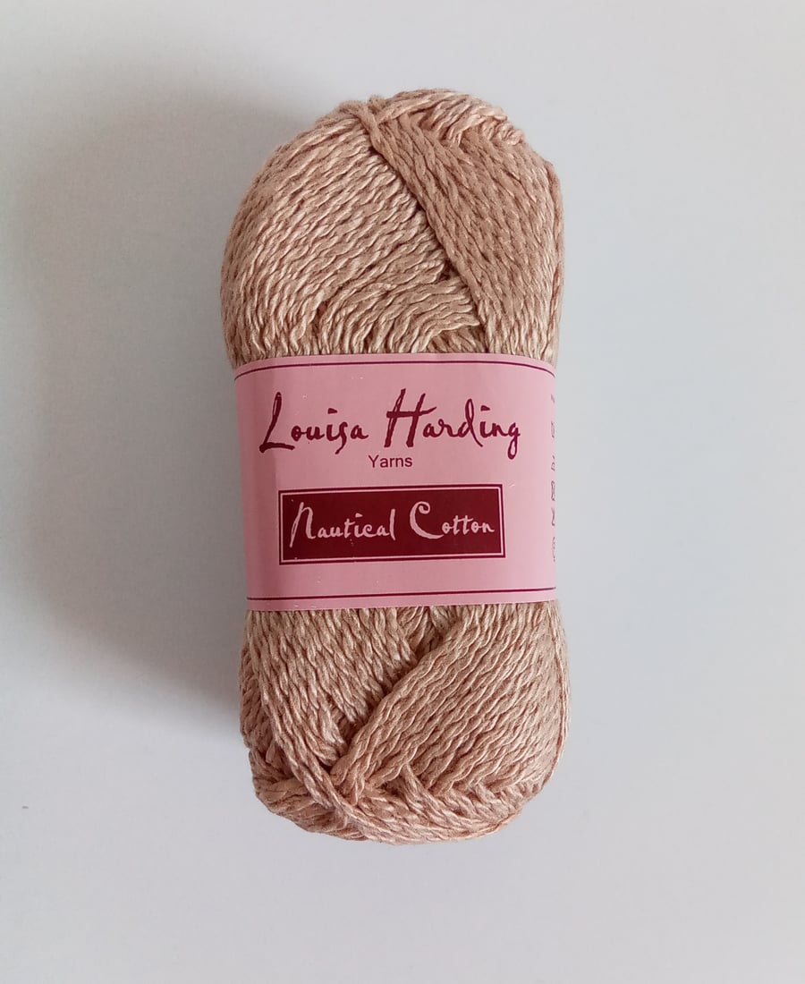 Cotton yarn, knitting and crochet, 5 x 50g balls, neutral, beige