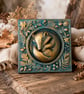 Badger Wall Plaque, 3x3 Faux Copper Resin Woodland Wall Decor