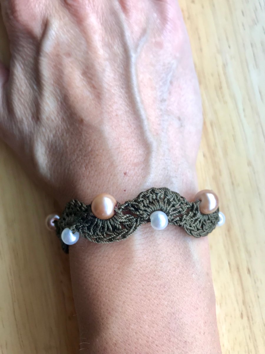"Zig Zag" bracelete with beads