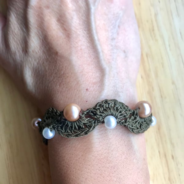 "Zig Zag" bracelete with beads